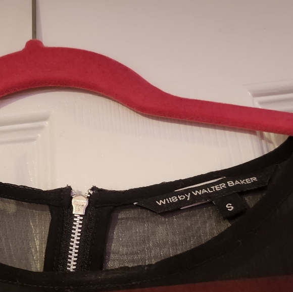 W118 by Walter Baker black and white pattern top sheer details - Picture 6 of 6